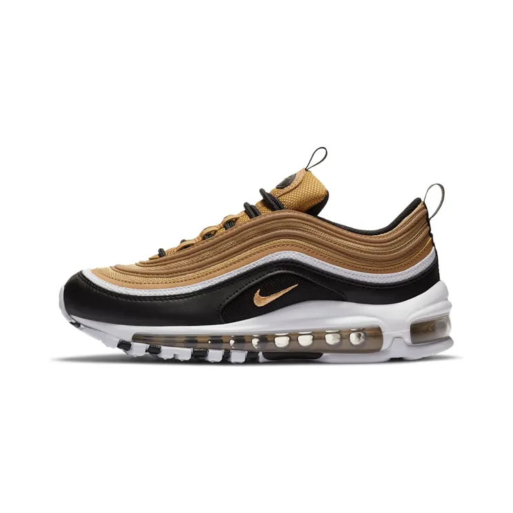 Nike Air Max 97 Metallic Gold Black White (GS)