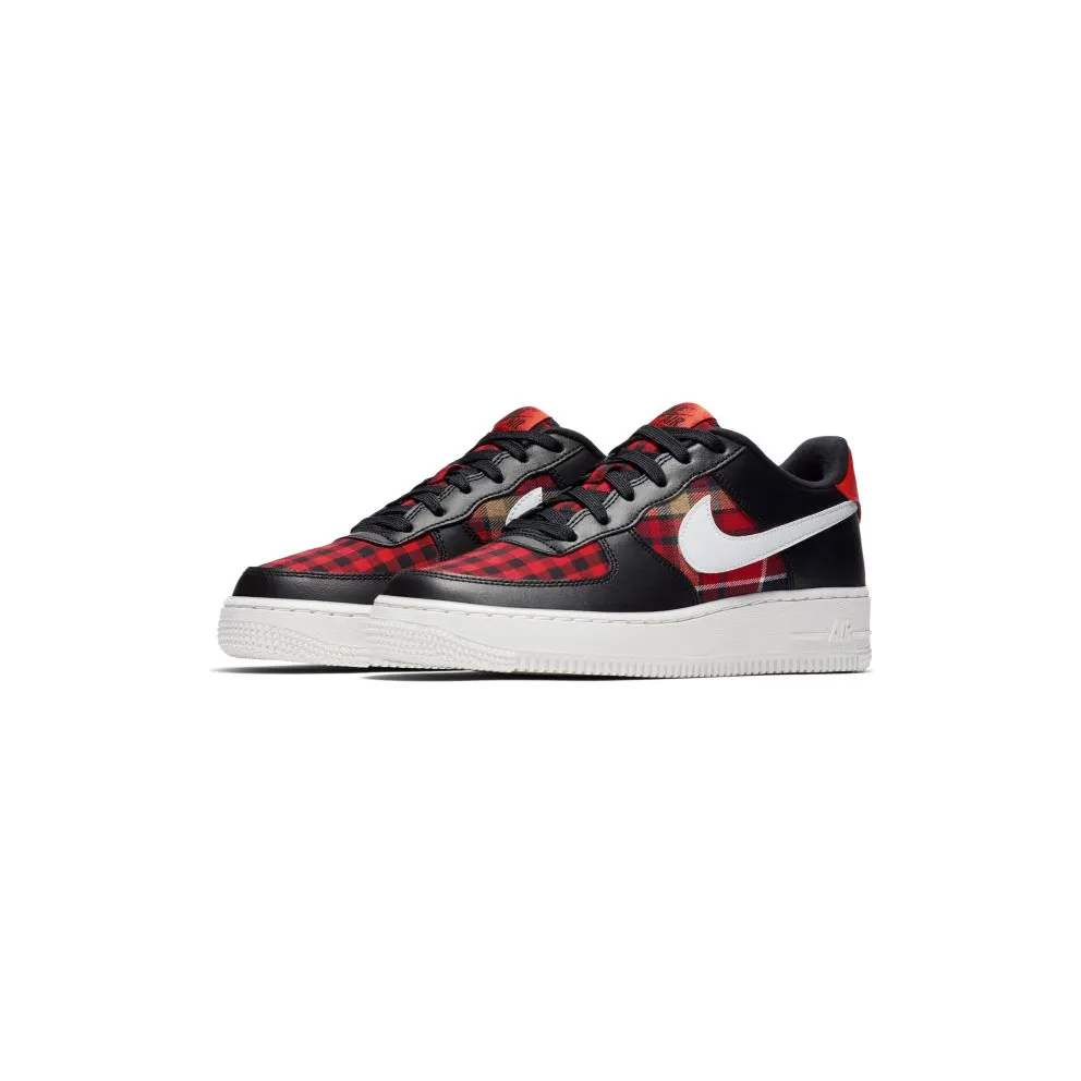 Nike Air Force 1 Low Flannel (GS) Black/Summit White-Habanero Red (849345-004)