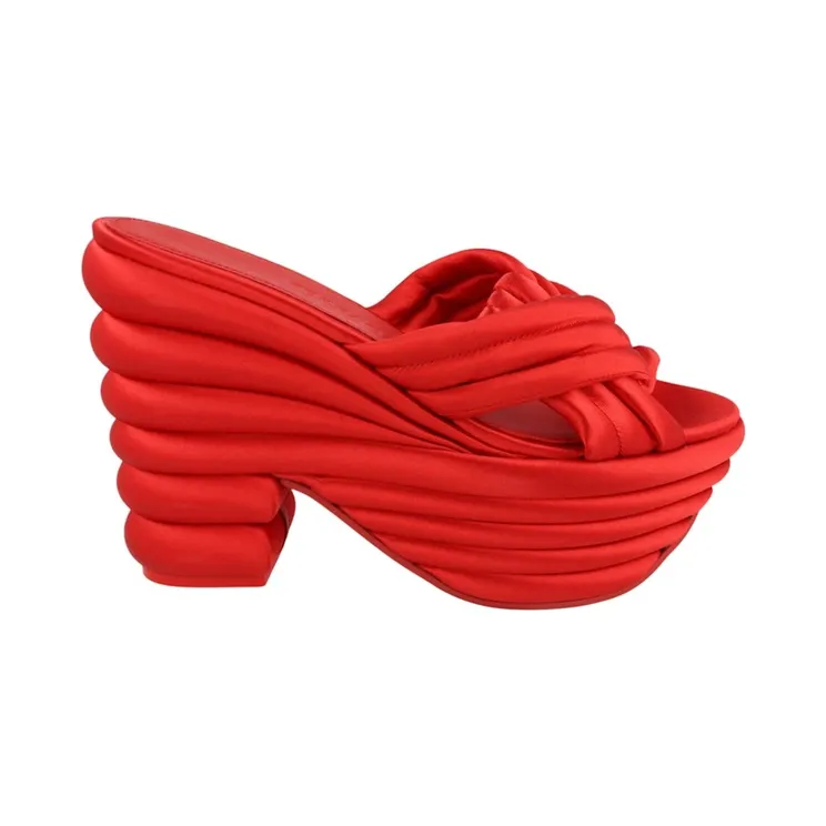 Ferragamo Rey Platform Sandals Red (01F807-763971)