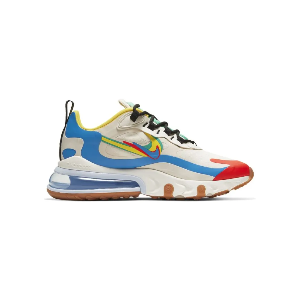 Nike Air Max 270 React Brand Heritage (W) Sail/Blue-Red-Yellow (CT1634-100)