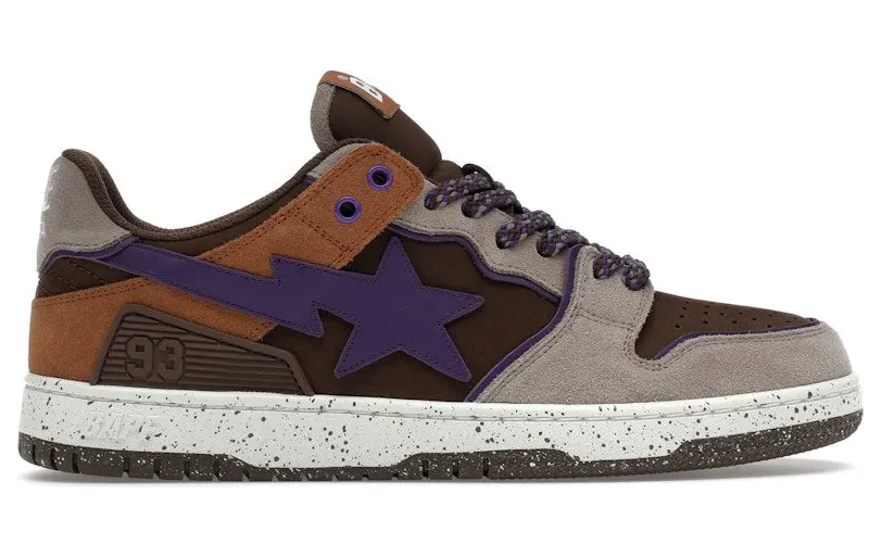 A Bathing Ape Sk8 Sta #7 M2 Brown Purple (001FWK301326M-BRW)