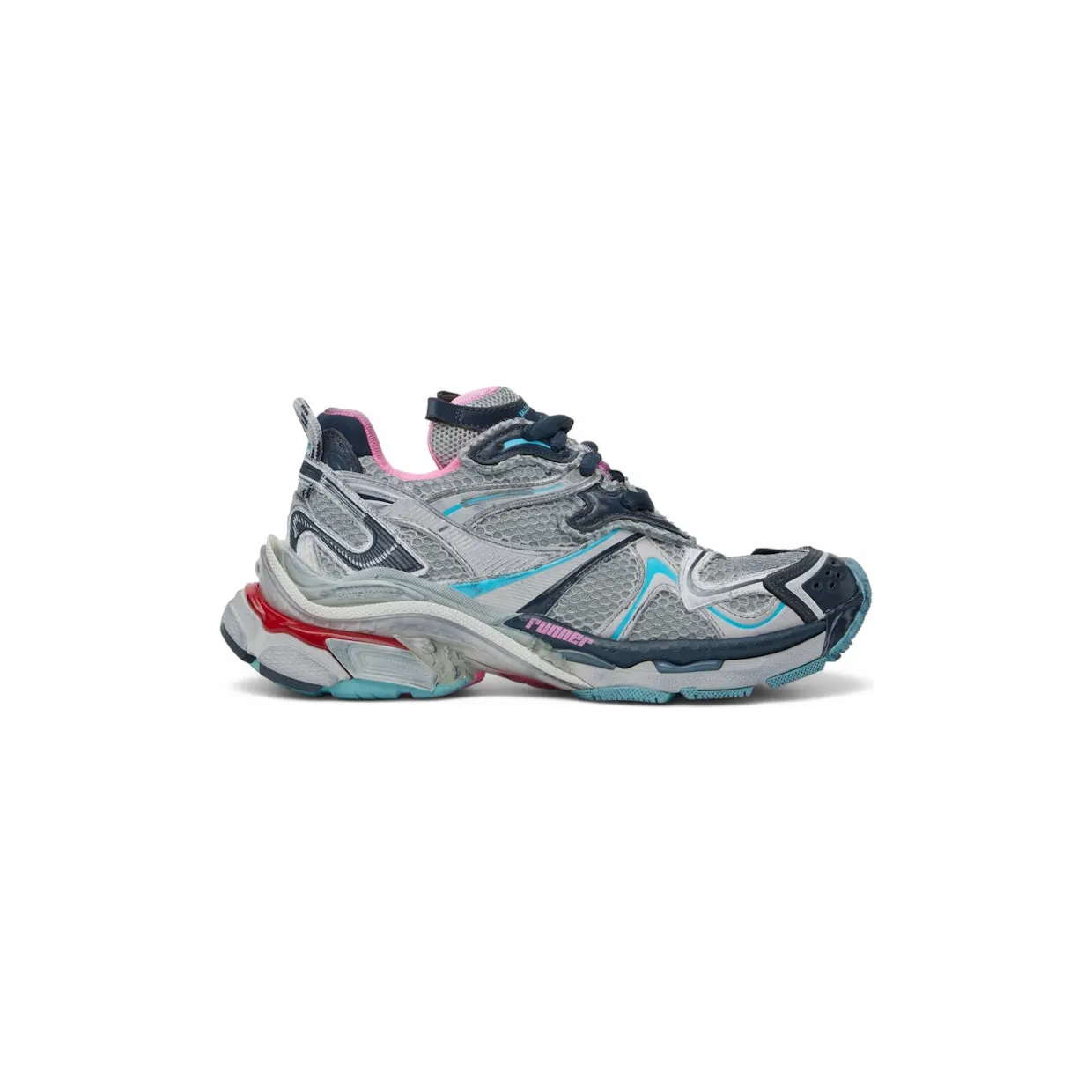 Balenciaga Runner 2.0 Grey Blue Pink Red (779064 W3RXP 1045)