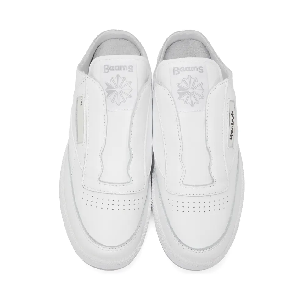 Reebok Beams Club C Laceless Instapschoen Cloud White / Cloud White / Cold Grey 2