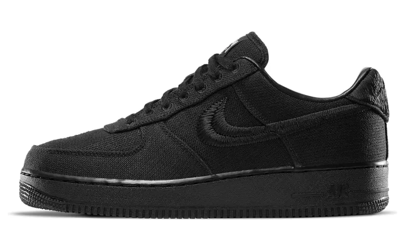 Nike Stussy x Air Force 1 Low ‘Triple Black’ Black/Black/Black (CZ9084-001)