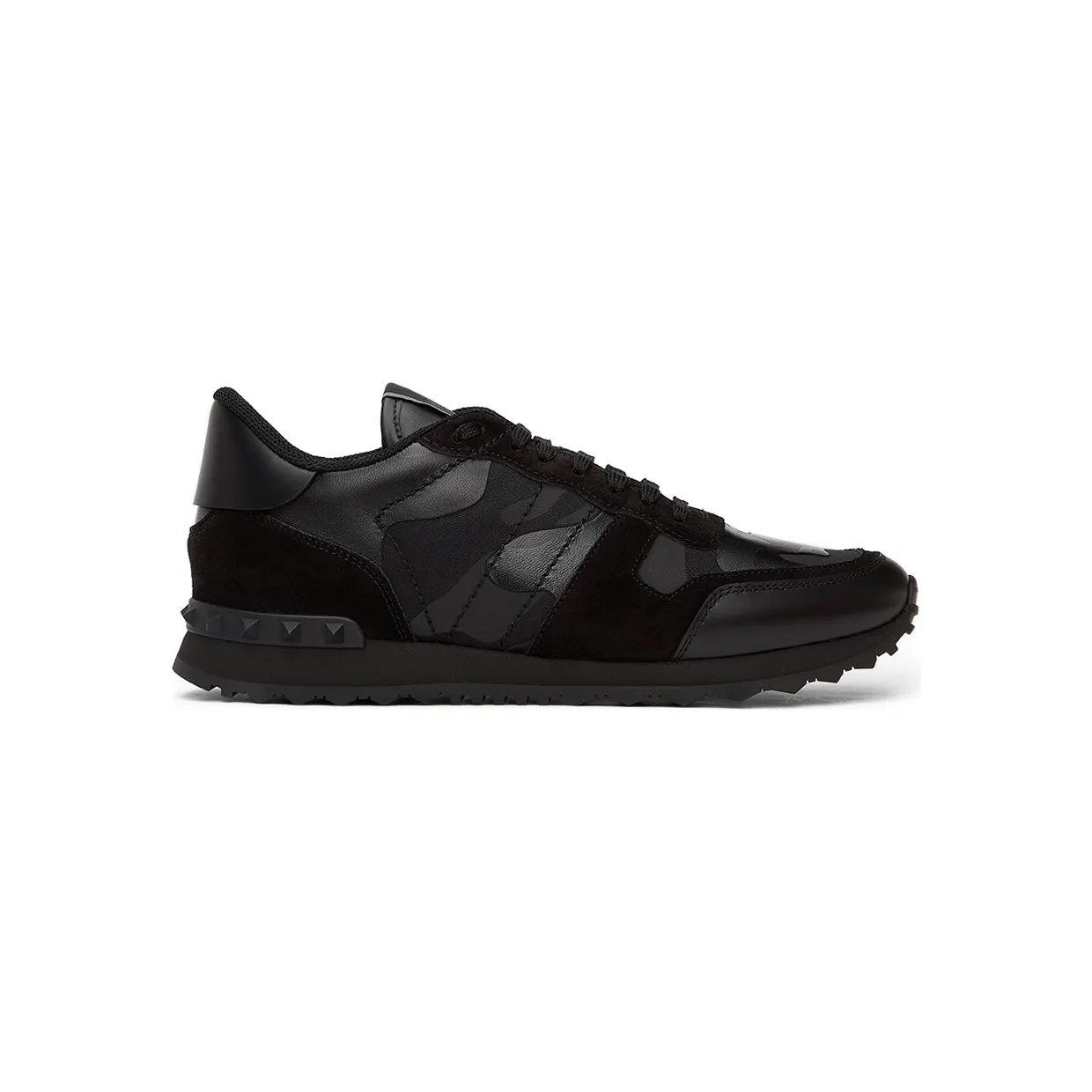 Valentino Garavani Black Camo Rockrunner Sneakers (WY0S0723NSD)