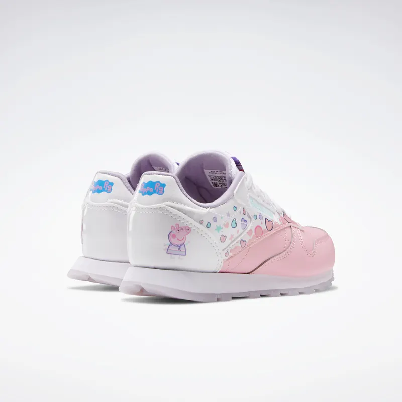 Adidas Peppa Pig Classic Leather Light Pink / Cloud White / Purple Glow (GZ6483)
