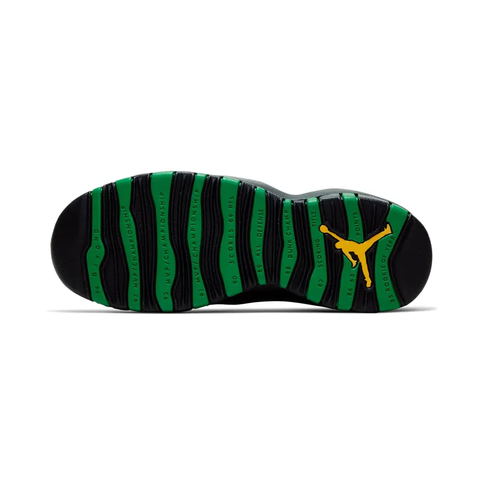 Jordan 10 Retro Seattle (GS) White/Black-Green-Yellow (310806-137)
