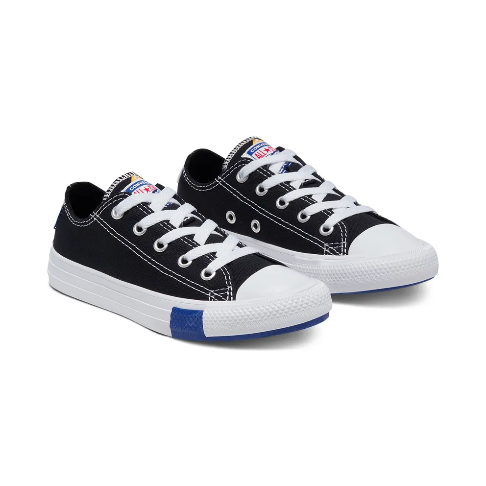 Converse Logo Play Chuck Taylor All Star Low Top Black/rush Blue/university Red (366992C)