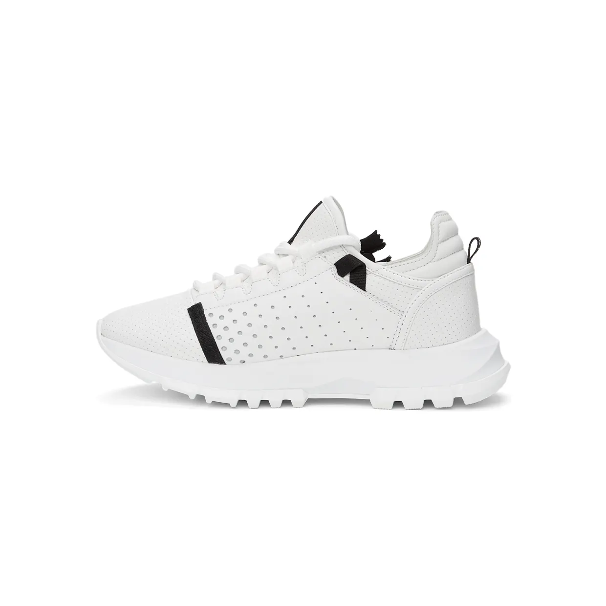 Givenchy White Perforated Leather Spectre Runner Zip Low Sneakers (BE0019E0SV116) (3)