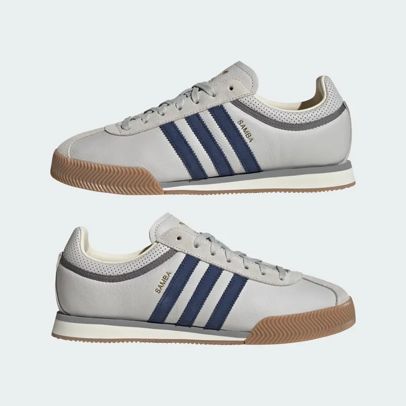 Adidas SAMBA 62 SUPER Shoes Grey One / Night Indigo / Gum (KJ2410)