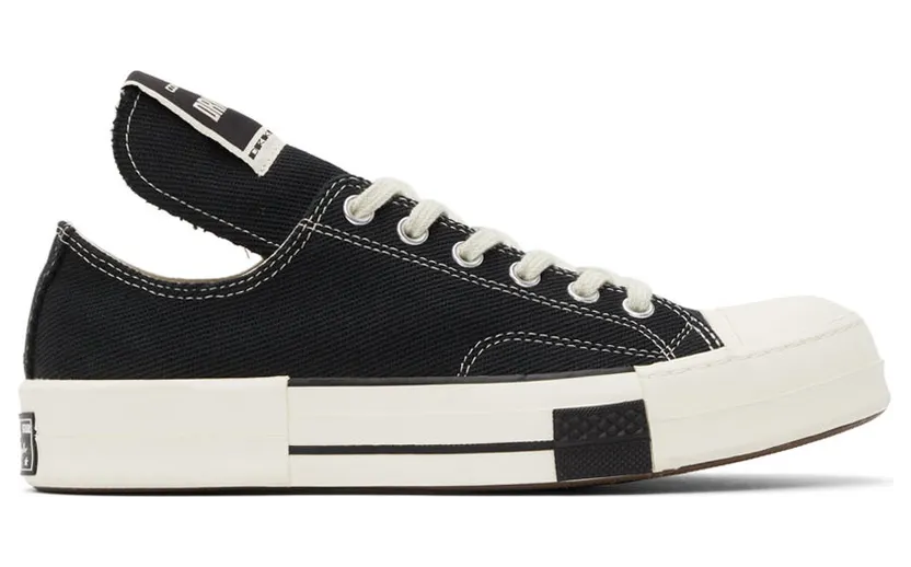 Rick Owens Drkshdw Black Converse Edition Drkstar Lo Sneakers (DC02AX727 CTDR2)