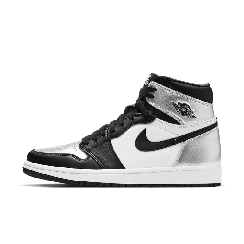Jordan  1 Retro High Silver Toe (W) Black/Metallic Silver-White-Black (CD0461-001)