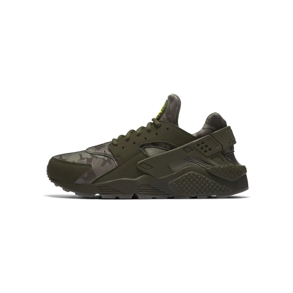 Nike Air Huarache Run Camo Green Cargo Khaki/Volt-Sequoia-Gum Dark Brown (AT6156-300)