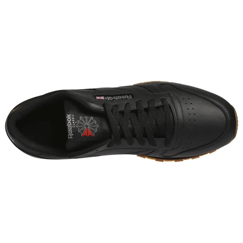 Reebok Classic Leather Shoes Intense Black / Gum