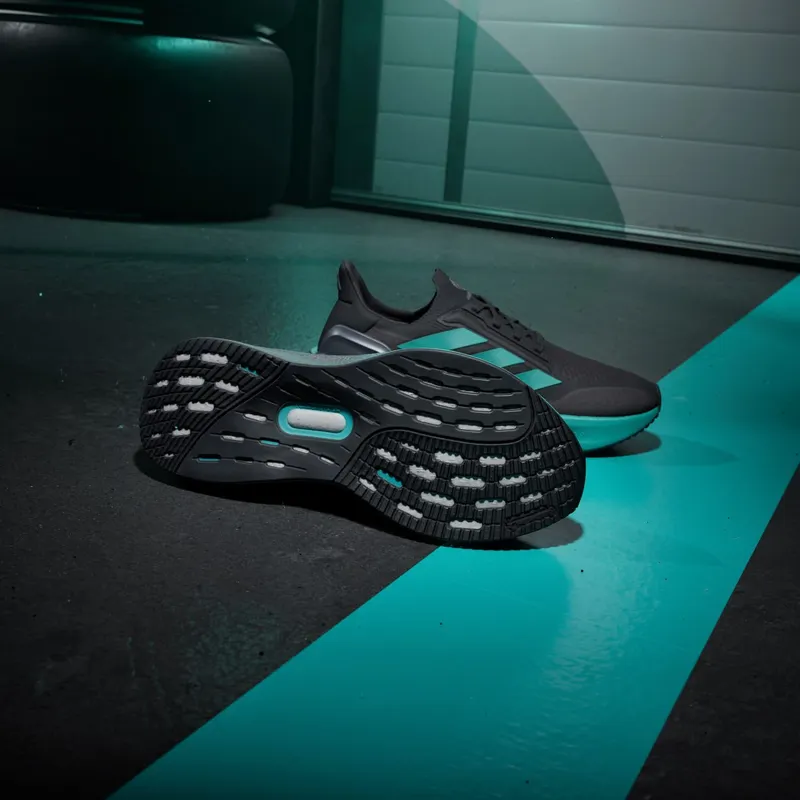 Adidas Mercedes – AMG Petronas Formula One Team Ultraboost 5X Sports Shoes Core Black / Semi Mint Rush / Iron Metallic (JR9386)