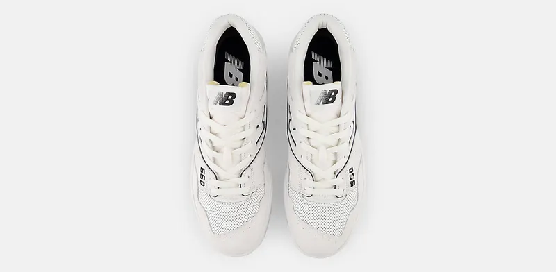 New Balance 550 White Perforated Leather Black (BB550PRB)