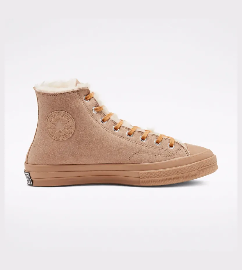 Converse Chuck 70 Hi x Tri Panel Khaki Shearling (166318C)