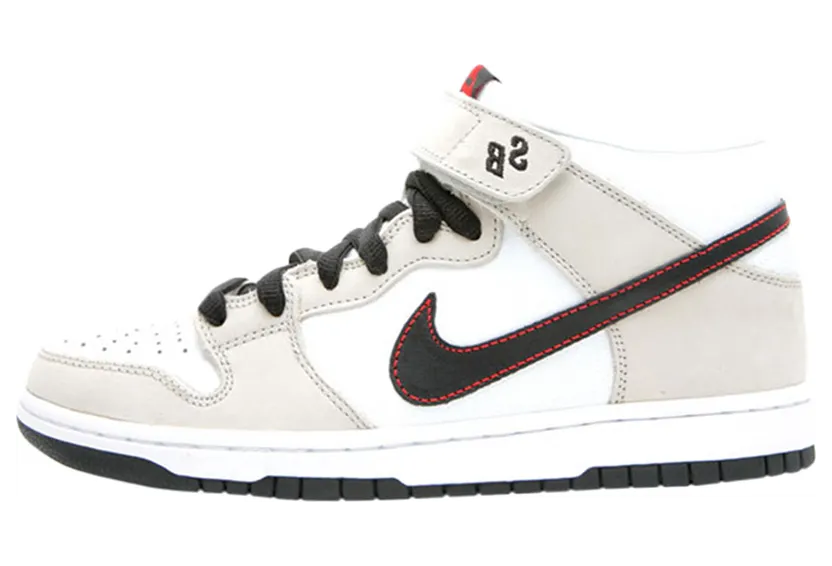 Nike Dunk Mid Premium SB White Black Light Bone (314383-101)