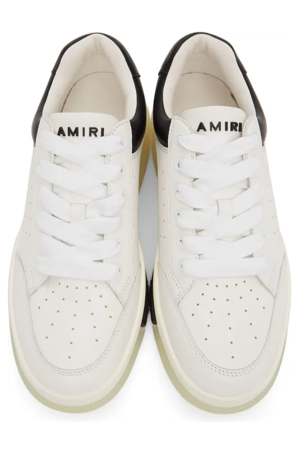 AMIRI White & Black Stadium Low Sneakers (PS22MFS007-111) (5)