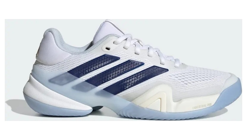 Adidas Barricade 14 Tennis Shoes Cloud White / Cyber Metallic / Dark Blue (JS4112)
