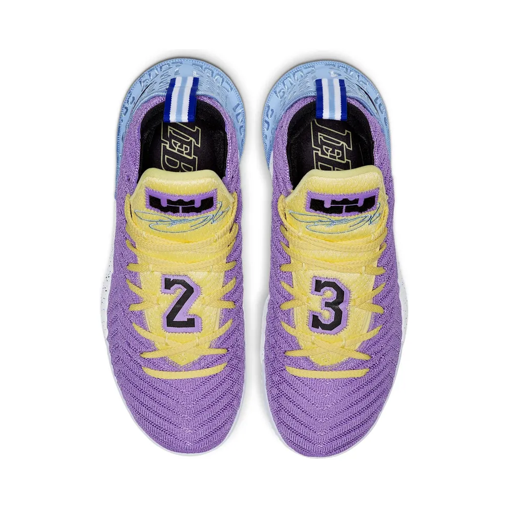 Nike LeBron 16 Lakers Championships Atomic Violet/Bicycle Yellow-Half Blue (CK4765-500)