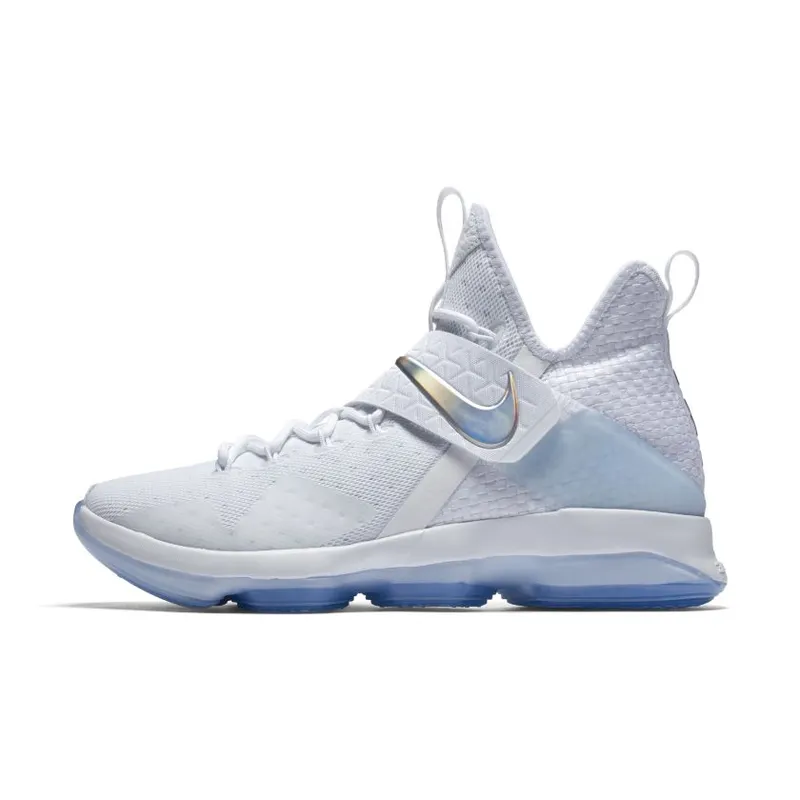 Nike LeBron 14 Time to Shine White/Metallic Silver-Ice Blue (860631-900)