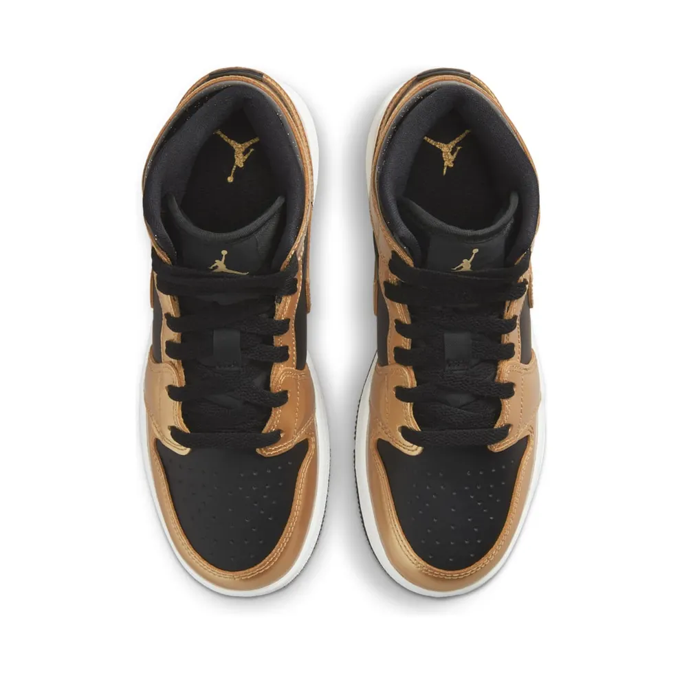 Air Jordan 1 Mid SE GS “Metallic Gold Black” (DR6967-071)
