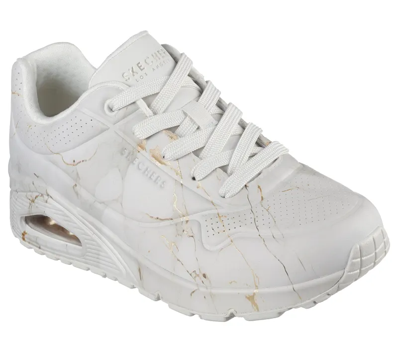 Skechers Uno – Marble Marvel – Off-White – “White” (155584 OFWT)