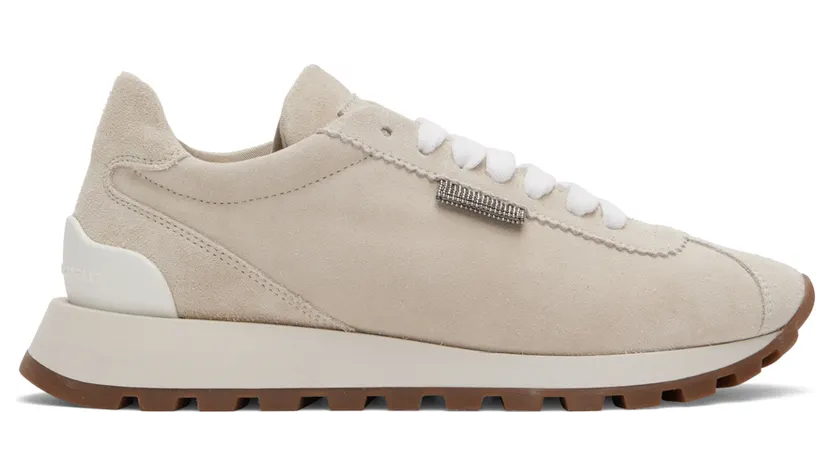 Brunello Cucinelli Grey Suede Sneakers (MZSFG2110P)