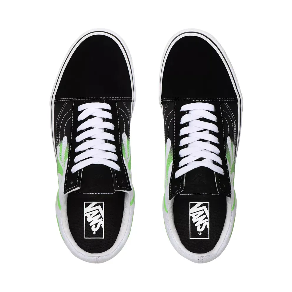 Vans Old Skool ‘Flame Black White’ Black/True White (VN0A4U3BXEY)