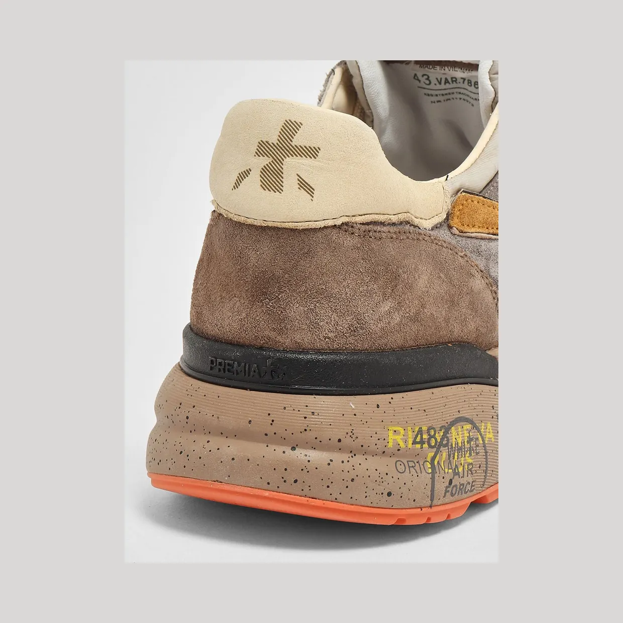 Premiata Mick Suede and Nylon Sneakers Brown (MICK7866) (4)