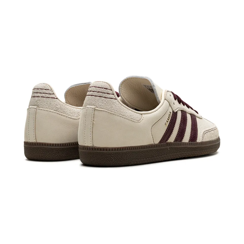 Adidas Samba OG “Wonder White Maroon” (IG1987)