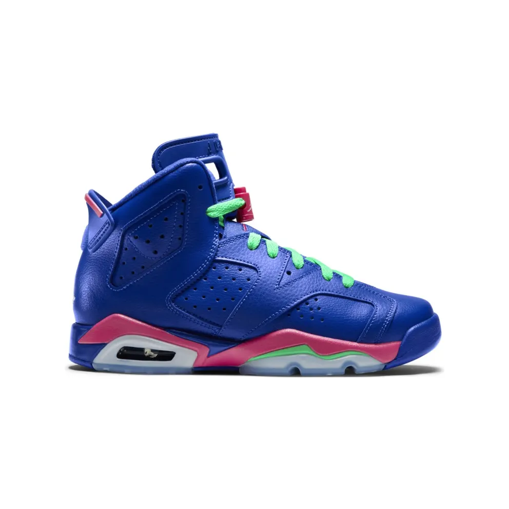 Jordan 6 Retro Game Royal (GS) Gm Royal/White-Vvd Pnk-Light Lcd Grn (543390-439)