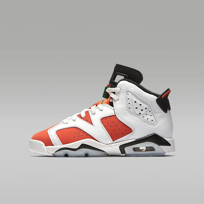 Jordan 6 Retro Gatorade Like Mike White (GS) Summit White/Team Orange-Black (384665-145)