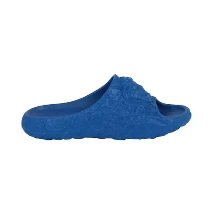 Versace Molded Barocco Pool Slide Royal Blue (1005746 1A03446 1U280)
