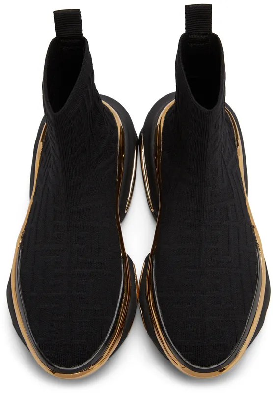 Balmain Black Knit Monogram B-Bold (XN1VJ684TKMM)