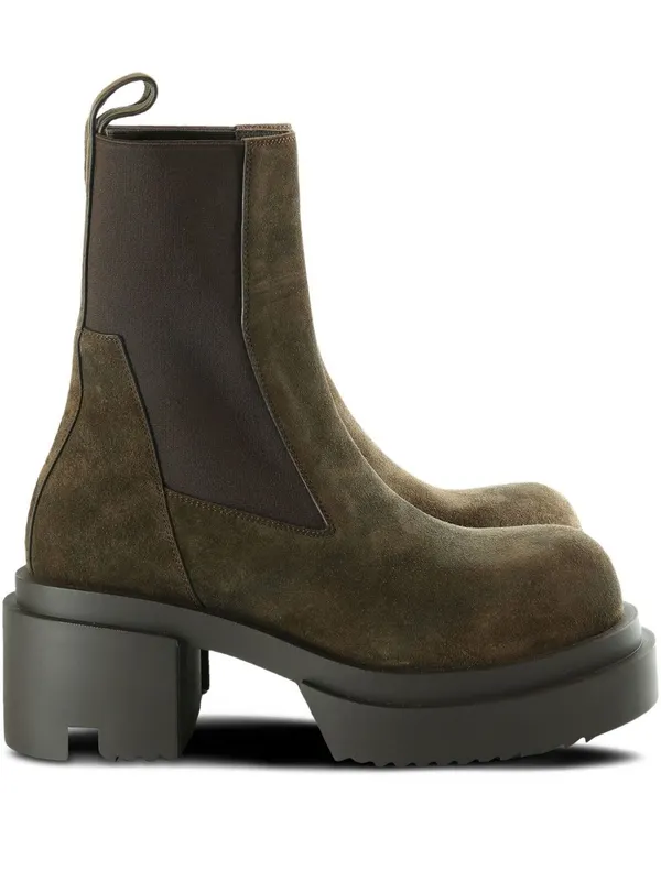 Rick Owens Beatle Bogun Boot Washed Indigo
