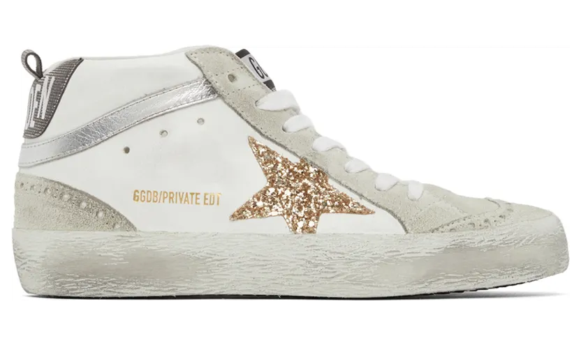 Golden Goose Glitter Mid Star “White” (F00122.F002259.10417)