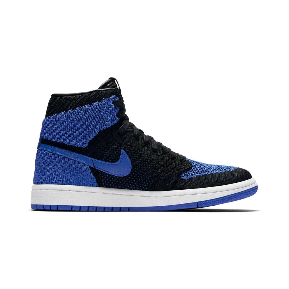 Jordan 1 Retro High Flyknit Royal (GS) Black/Game Royal-White (919702-006)