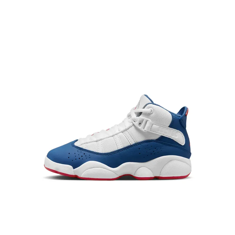 Jordan 6 Rings White University Red Light Steel Grey True Blue (323432-140)