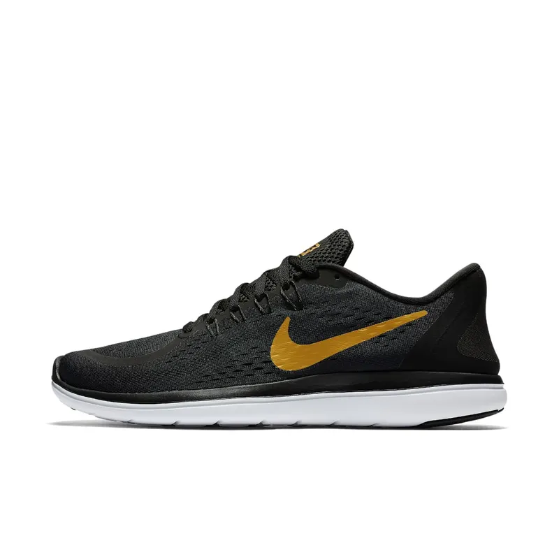 Nike Flex 2017 Rn Black/Metallic Gold-White (898457-011)