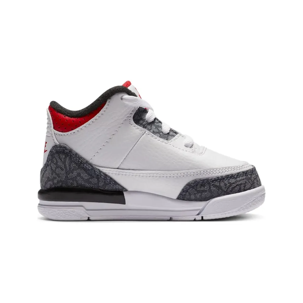 Jordan 3 Retro SE Fire Red Denim (TD) White/Fire Red-Black (DB0442-100)