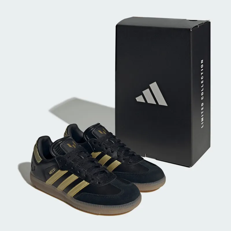 Adidas Samba Indoor GS “Gold Metallic / Gum” (JR6349)