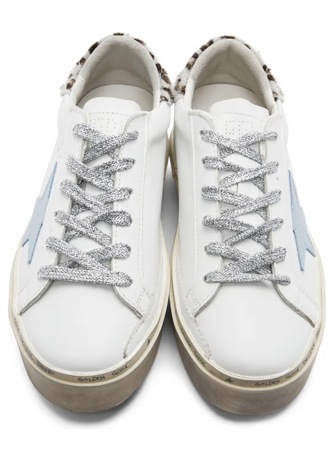 Golden Goose White Leopard Hi Star Sneakers (GWF00118.F002441.10871) (5)