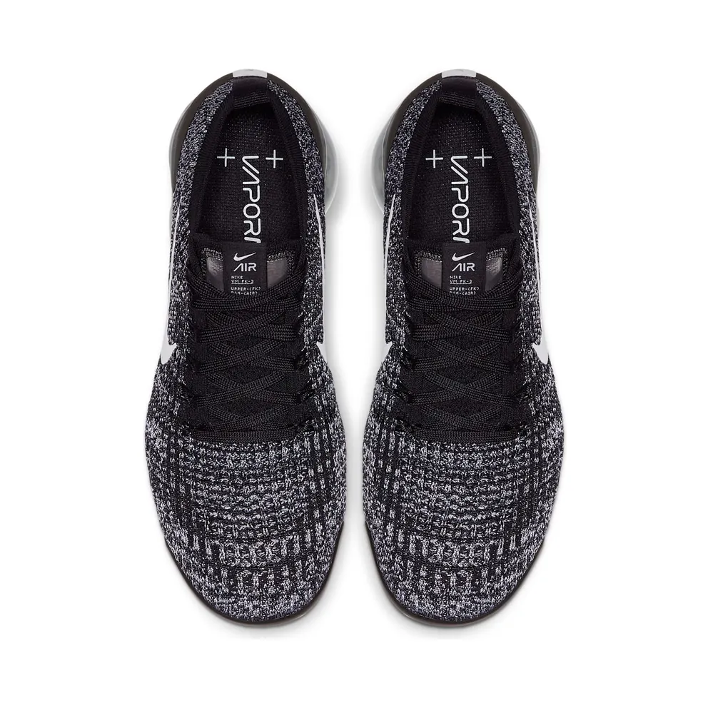 Nike Air VaporMax Flyknit 3 Oreo (W) Black/White-Metallic Silver (AJ6910-001)