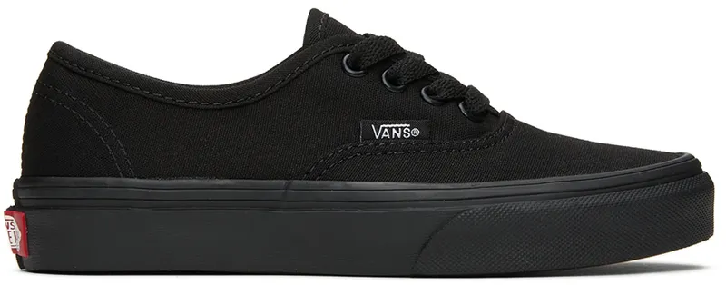 Vans Kids Black Authentic Little Kids (VN000WWXENR1)