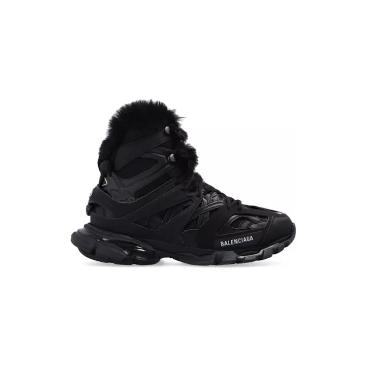 Balenciaga Track Hike Boots Faux Fur Black (668559W3CQ21000)
