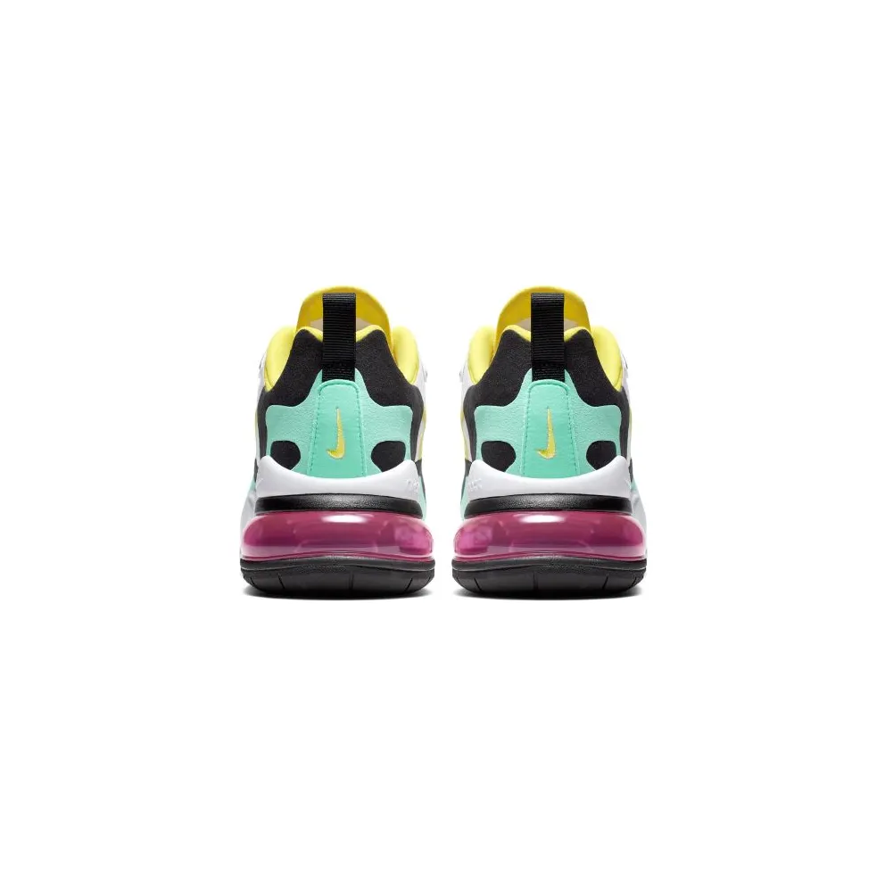 Nike Air Max 270 React Geometric Art (W) White/Black-Bright Violet-Dynamic Yellow (AT6174-101)
