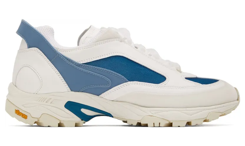 Our Legacy White & Blue Splinter Sneakers (A2227SWH)