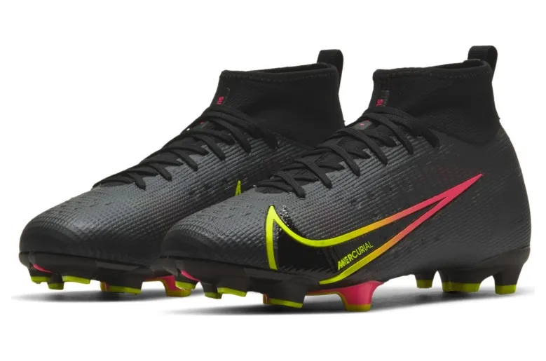 Nike Jr. Mercurial Superfly 8 Pro FG Fußballschuh für normalen Rasen für jüngere/ältere Schwarz (CV0804-090)